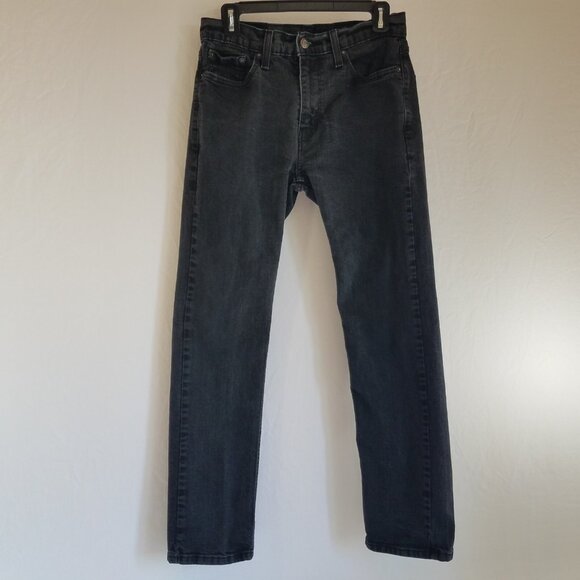 Levi's 505 Black Jeans Mens Black Label 30x32 ACTUAL 30x29/30 Stretch Levis - Picture 1 of 15